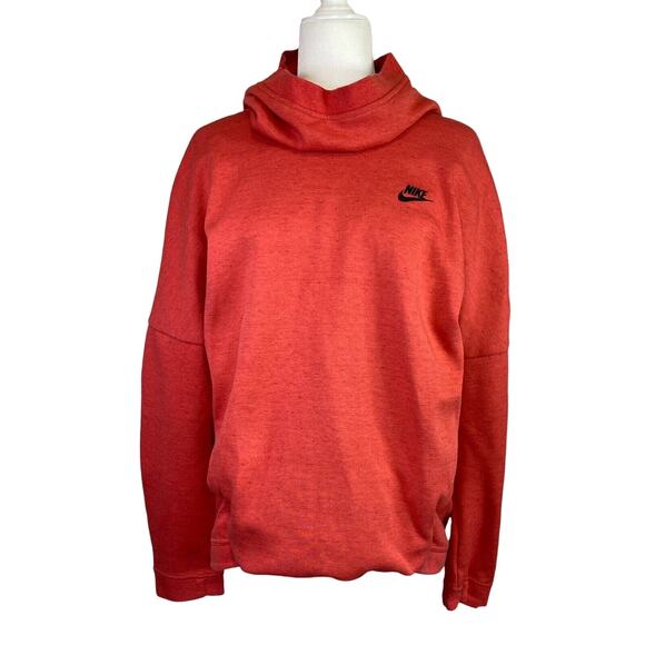 Nike Sportswear Tech Fleece Hoodie Sweatshirt Relaxed Ember/Heather - Picture 1 of 10